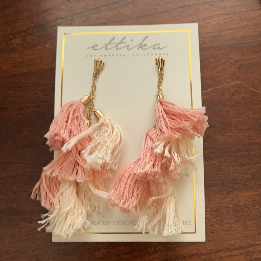 Ettika daydreamer ombré gold tassel earrings